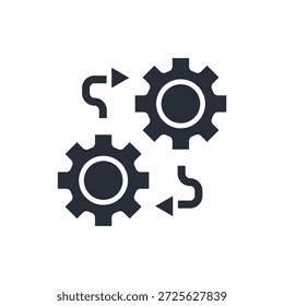 ícone de fluxo de trabalho. vetor.Editável símbolo de estilo traço.linear para usar web design,ilustração logo.Symbol.