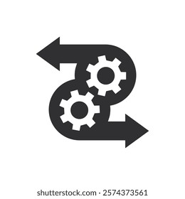 Workflow icons. Vector illustration. Symbols of work process and efficiency.