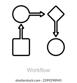 Workflow and implementation icon concept