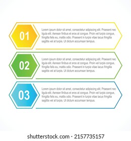 diseño de flujo de trabajo.esquema de menús coloridos para la interfaz de aplicación.coice nmr.web design button elemento.infographics 1.2.3 plantilla ilustración de vector tech.