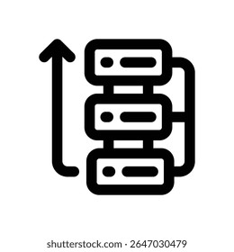 workflow line icon. Clean and minimalist vector icon for websites, mobile apps, presentations, and logos. Fully scalable and customizable for any project.