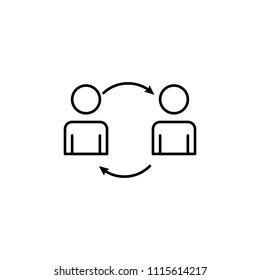 workflow line icon. Element of business organisation icon for mobile concept and web apps. Thin line workflow icon can be used for web and mobile on white background