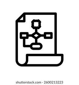 workflow line icon illustration vector graphic. Simple element illustration vector graphic, suitable for app, websites, and presentations isolated on white background