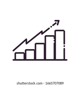 Workflow line style icon design, Infographic data information business analytics and visual presentation theme Vector illustration
