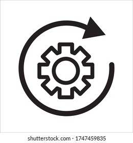 Workflow line style icon editable Stroke on white background 
