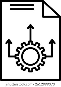 Workflow Line Vector Icon Design