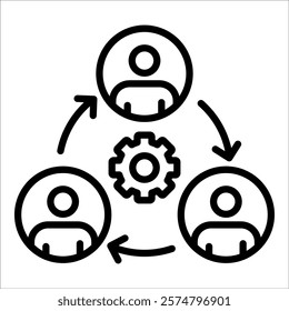 Workflow Management Icon Element For Design