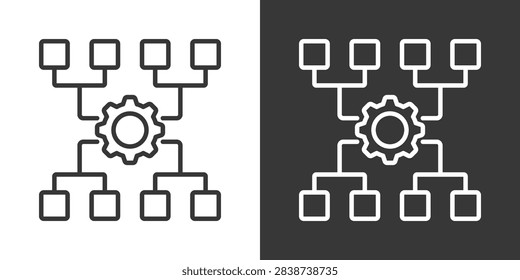 Workflow Management Icon Set Vector Collection Isolated In Black And White