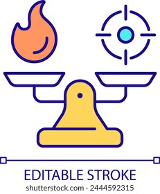 Workflow managing methodology RGB color icon. Milestone evaluation, quality. Process optimization, resource allocation. Isolated vector illustration. Simple filled line drawing. Editable stroke