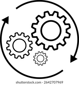 Workflow, operation, business process, and industry automation icons
