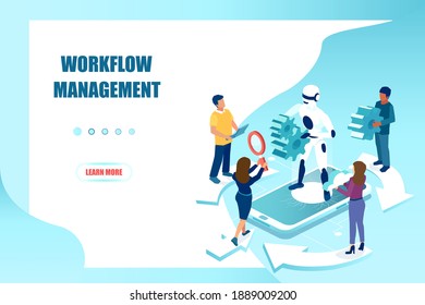 Workflow Optimization And Management In Business With Assistance Of Artificial Intelligence Concept 