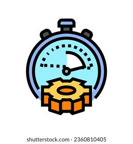 workflow optimization manufacturing engineer color icon vector. workflow optimization manufacturing engineer sign. isolated symbol illustration