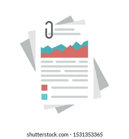 Workflow paper management icon. Flat illustration of workflow paper management vector icon for web design