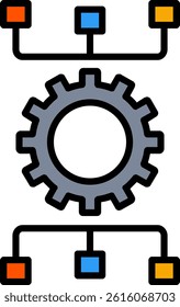 Workflow Planning Line Vector Icon Design