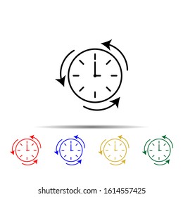 workflow planning multi color style icon. Simple thin line, outline vector of web icons for ui and ux, website or mobile application