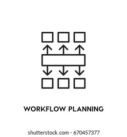Workflow planning vector icon, structure symbol. Modern, simple flat vector illustration for web site or mobile app