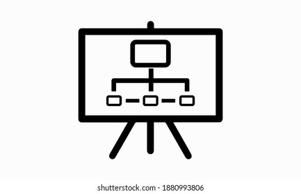 workflow presentation icon flat style vector image.