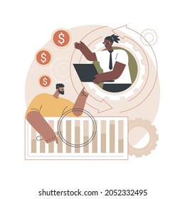 Workflow process abstract concept vector illustration. Design and automation, boost office productivity, business process, cloud-based project management platform software abstract metaphor.