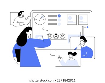 Workflow process abstract concept vector illustration. Design and automation, boost office productivity, business process, cloud-based project management platform software abstract metaphor.