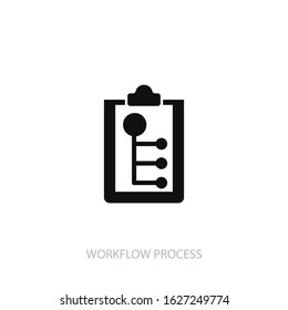 Workflow process icon. Clipboard icon. New trendy vector illustration symbol