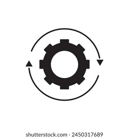 Workflow process icon, template for graphic and web design. vector illustration