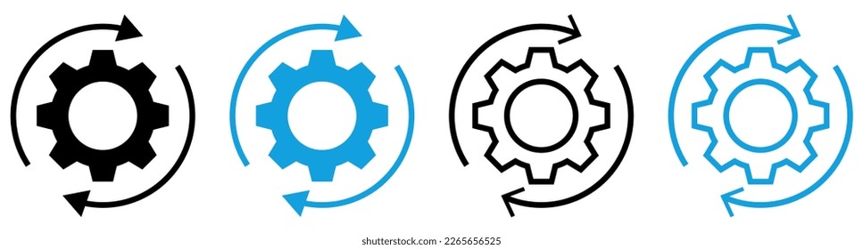Workflow process icons. Symbol for website design, logo, app, UI. Vector illustration, EPS10
