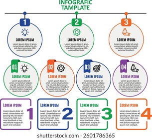 Workflow Process Infographic for Business and Digital Marketing

