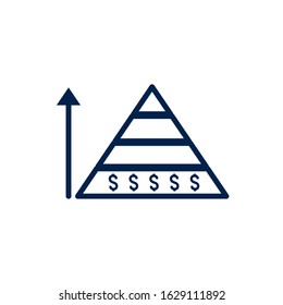 Workflow pyramid design, Infographic data information business analytics and visual presentation theme Vector illustration