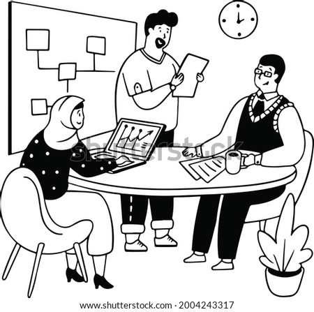 Workflow, teamwork, collaborate, cooperation, collegues, meeting icon