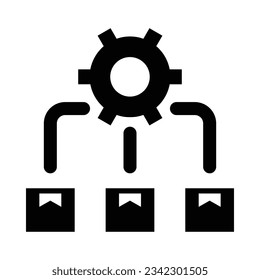 Icono De Glifo Vector De Flujo De Trabajo Para Uso Personal Y Comercial.
