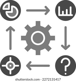 Workflow vector icon. Can be used for printing, mobile and web applications.