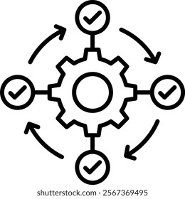 Workflow vector icon. Can be used for printing, mobile and web applications.