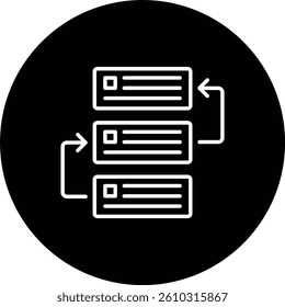 Workflow vector icon. Can be used for printing, mobile and web applications.