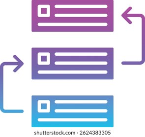 Workflow vector icon. Can be used for printing, mobile and web applications.