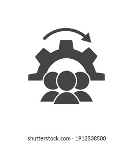 Workflow vector icon on white isolated background.