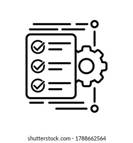 Workflow Vector Icon. Operation Illustration Sign. Automation Symbol.