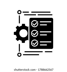 Workflow Vector Icon. Operation Illustration Sign. Automation Symbol.