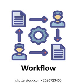 Workflow Vector icon which can easily modify or edit 

