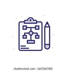 Workflow Vector Illustration. Outline Filled Business Growth and Investment Icons. EPS 10 File
