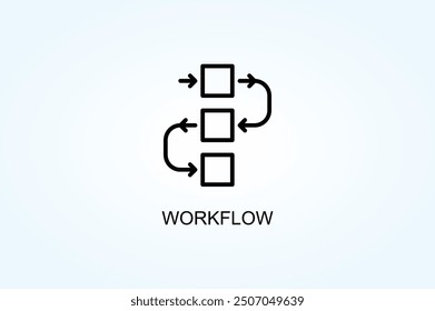 Workflow Vector Or Logo Sign Symbol Illustration