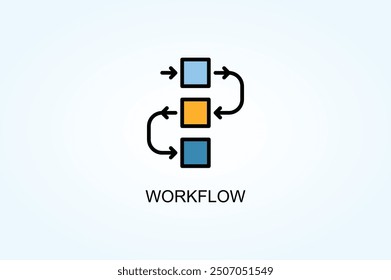 Workflow Vector Or Logo Sign Symbol Illustration