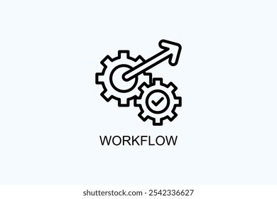 Vector De Flujo De Trabajo O Ilustración De Símbolo De Logotipo