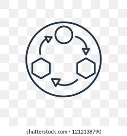Workflow vector outline icon isolated on transparent background, high quality linear Workflow transparency concept can be used web and mobile
