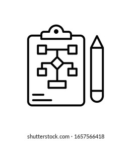 Ilustración Esquema del vector de flujo de trabajo. Crecimiento del negocio e inversión Icono. Archivo EPS 10 