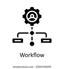 Workflow  vector  Solid Icon Design illustration. Time Management Symbol on White background EPS 10 File