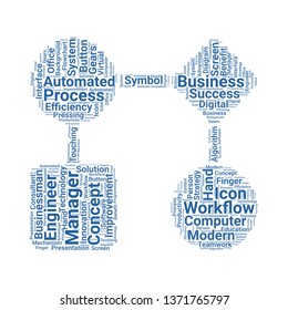 workflow word cloud. tag cloud about workflow