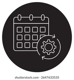 Workflower Calendar icon, Streamline Your Schedule with a Smart Workflow Calendar, Organize, Plan, and Execute: The Power of Workflow Calendars, vector