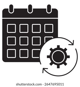 Workflower Calendar icon, Streamline Your Schedule with a Smart Workflow Calendar, Organize, Plan, and Execute: The Power of Workflow Calendars, vector