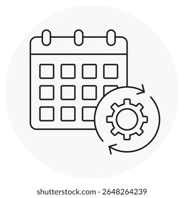 Workflower Calendar icon, Streamline Your Schedule with a Smart Workflow Calendar, Organize, Plan, and Execute: The Power of Workflow Calendars, vector