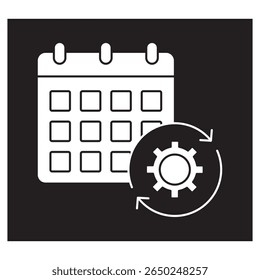 Workflower Calendar icon, Streamline Your Schedule with a Smart Workflow Calendar, Organize, Plan, and Execute: The Power of Workflow Calendars, vector